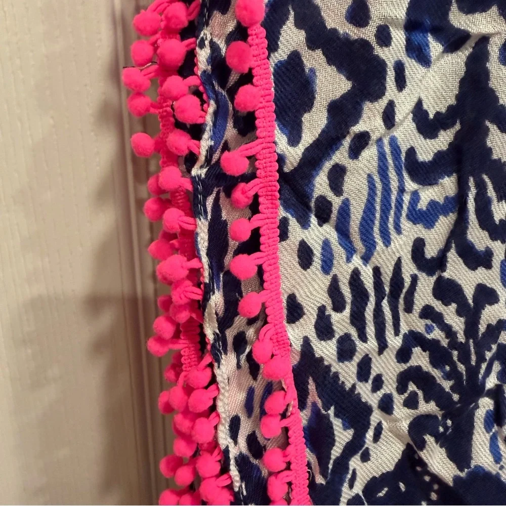NWT Lilly Pulitzer Resort Infinity Loop Scarf Tons Of Fun Elephants Tassel